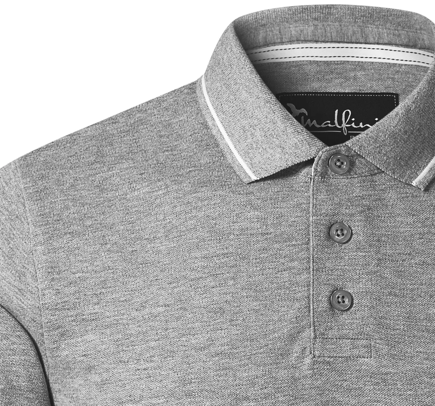 Polo uomo a contrasto - Chiusura a 3 bottoni
