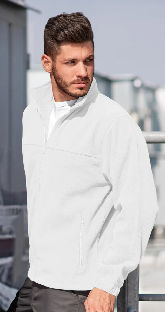 Giacca in pile da uomo, bianco, S