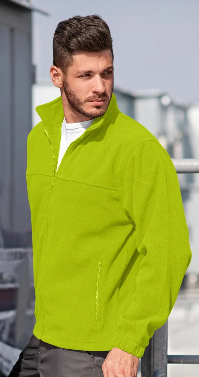 Giacca in pile da uomo, verde lime, M