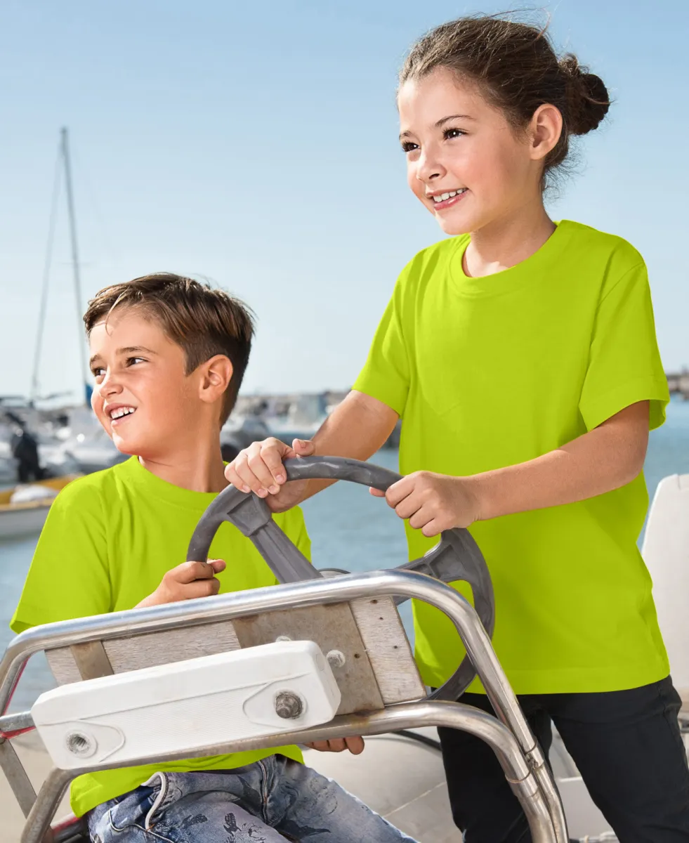 Maglietta leggera per bambini, verde lime, 110 cm anni