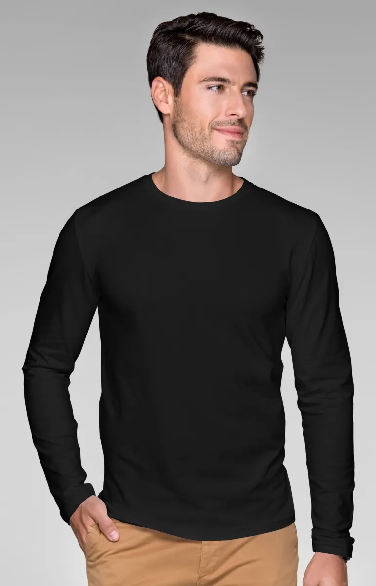 Magliette Nere Maglietta Maniche Lunghe Attillata ASOS DESIGN T