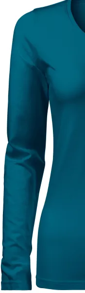 T-shirt aderente da donna con maniche lunghe - Maniche lunghe classiche