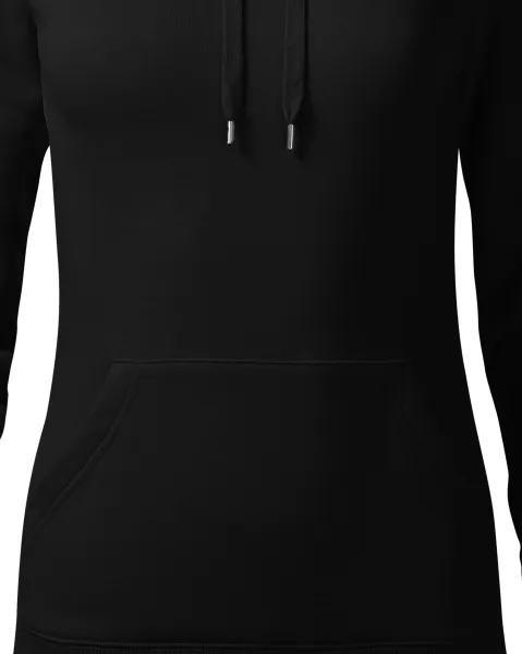 Felpa donna con cappuccio senza zip - Taglio affusolato con cuciture laterali