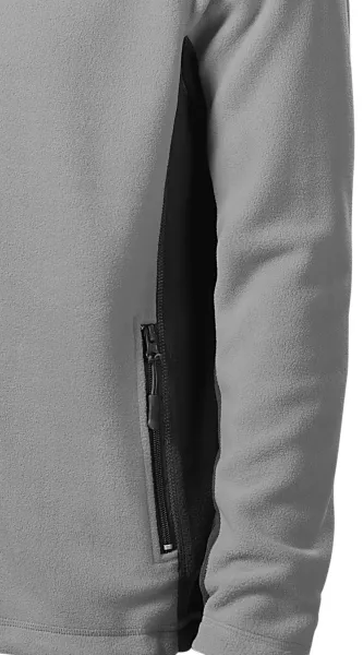 Giacca da uomo in pile a contrasto - Dettagli scuri a contrasto