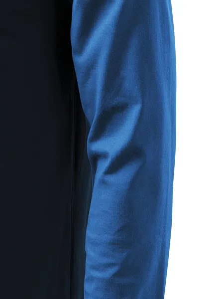 T-shirt da uomo a contrasto con maniche lunghe - Tagliato con cuciture laterali