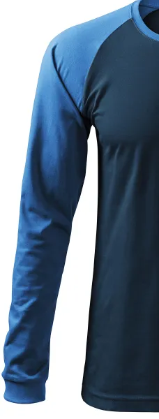 T-shirt da uomo a contrasto con maniche lunghe - Maniche lunghe raglan