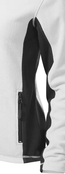 Giacca da donna in pile a contrasto - Dettagli scuri a contrasto