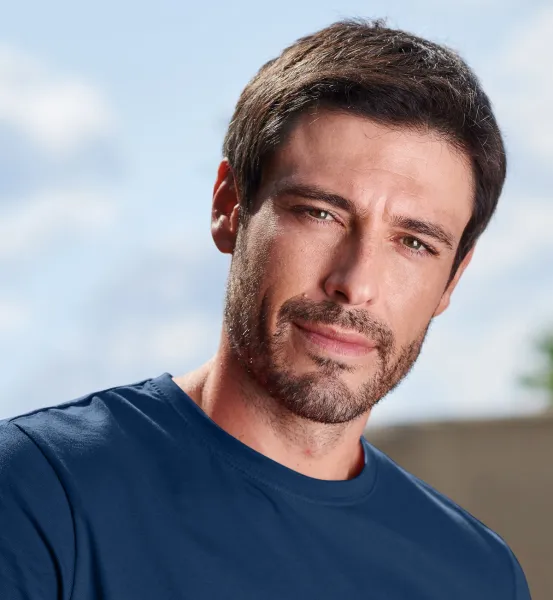 T-shirt semplice da uomo - Scollo tondo classico
