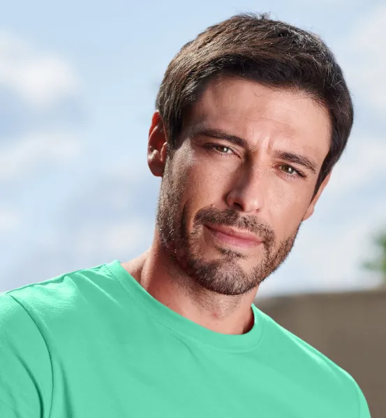 T-shirt semplice da uomo - Scollo tondo classico