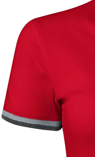 Abito da donna con colletto alzato - Maniche corte con strisce a contrasto