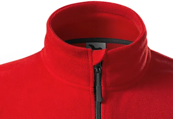 Giacca da uomo in pile a contrasto - Chiusura con cerniera fino al mento