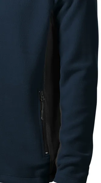 Giacca da uomo in pile a contrasto - Dettagli scuri a contrasto