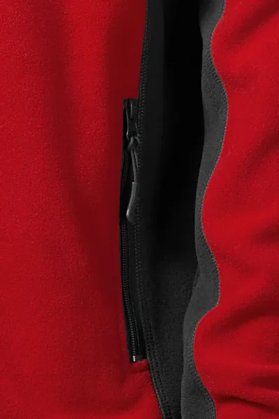 Giacca da uomo in pile a contrasto - Pratiche tasche con cerniera