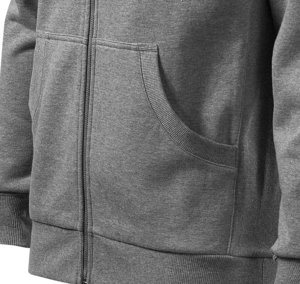 Felpa da uomo semplice senza cappuccio - Tasche a marsupio