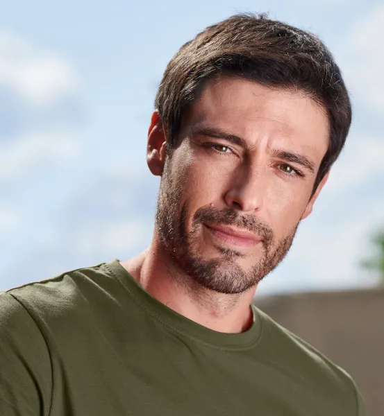 T-shirt semplice da uomo - Scollo tondo classico