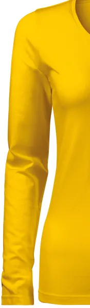 T-shirt aderente da donna con maniche lunghe - Maniche lunghe classiche