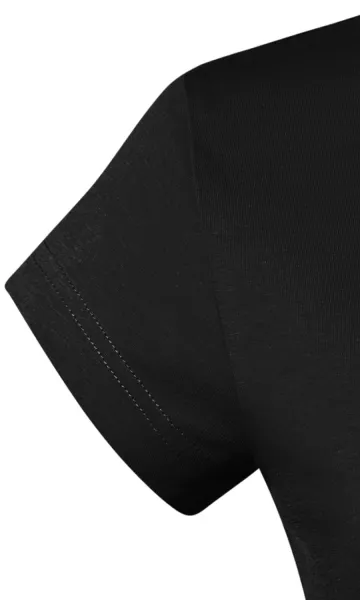 T-shirt donna slim fit con scollo a V - Maniche molto corte