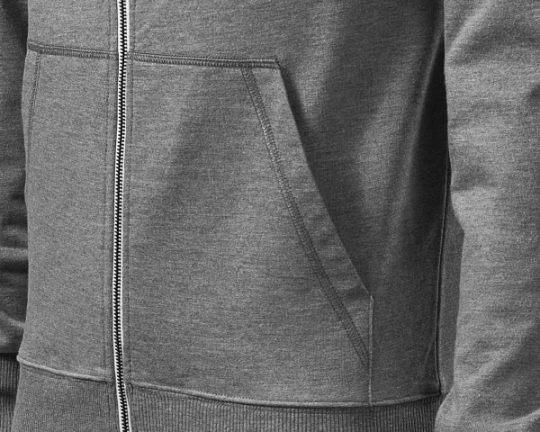 Felpa uomo a contrasto con cappuccio - Tasche a marsupio