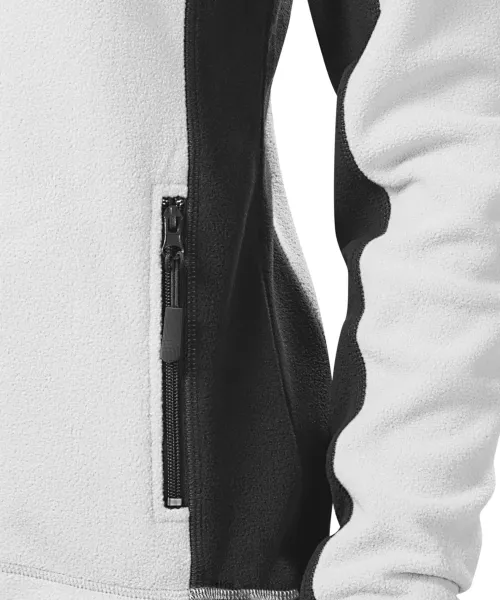 Giacca da donna in pile a contrasto - Pratiche tasche con cerniera