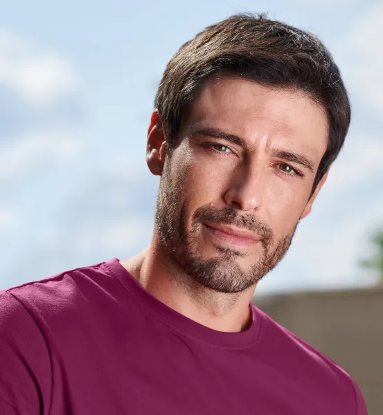T-shirt semplice da uomo - Scollo tondo classico