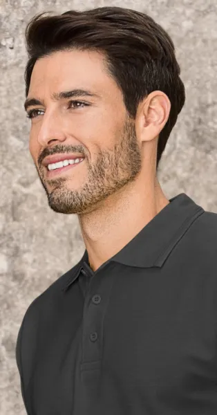 Polo ampia da uomo - Chiusura a 3 bottoni