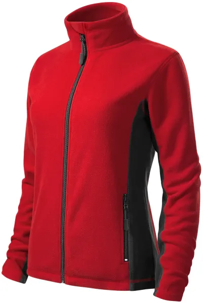 Giacca da donna in pile a contrasto - Giacca in pile da donna con elementi a contrasto