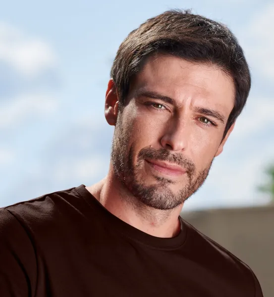 T-shirt semplice da uomo - Scollo tondo classico