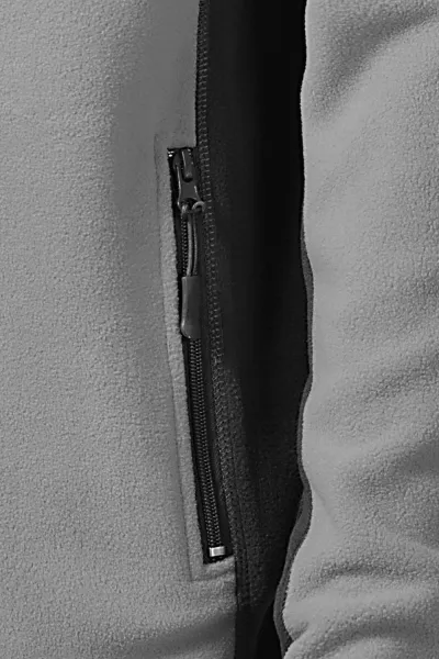 Giacca da uomo in pile a contrasto - Pratiche tasche con cerniera