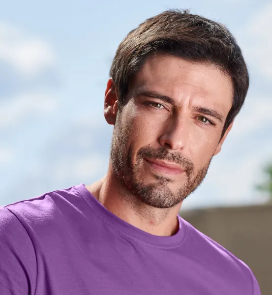 T-shirt semplice da uomo - Scollo tondo classico