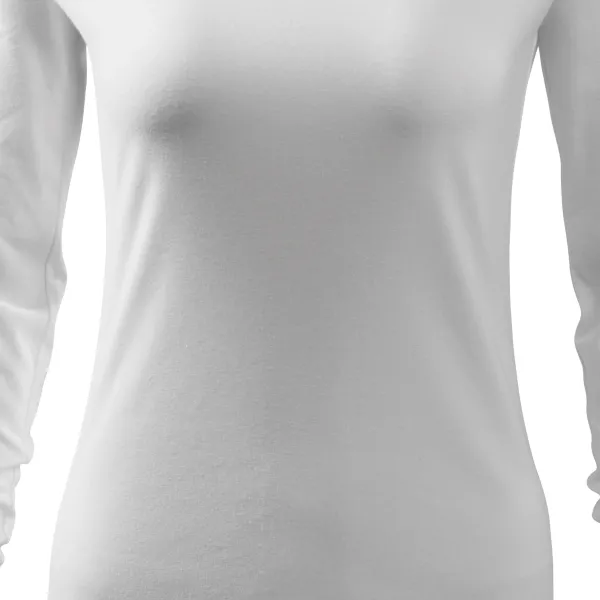 T-shirt aderente da donna, scollo a V - Taglio delicatamente affusolato