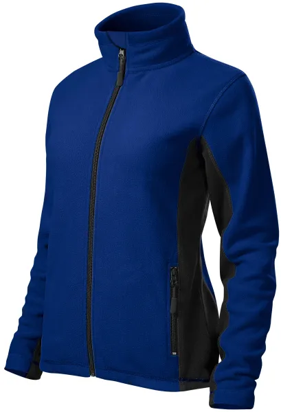 Giacca da donna in pile a contrasto - Giacca in pile da donna con elementi a contrasto