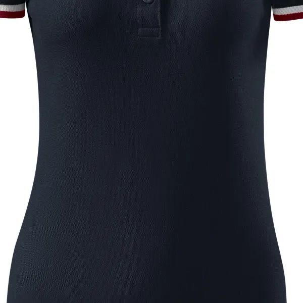 Polo da donna con colletto alzato - Taglio leggermente affusolato