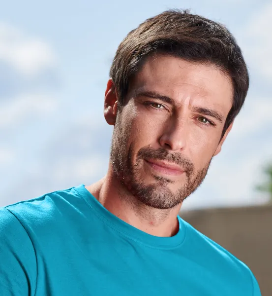 T-shirt semplice da uomo - Scollo tondo classico