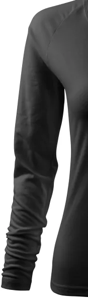 T-shirt aderente da donna, scollo a V - Maniche lunghe raglan