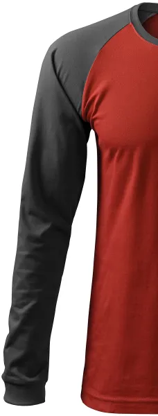 T-shirt da uomo a contrasto con maniche lunghe - Maniche lunghe raglan