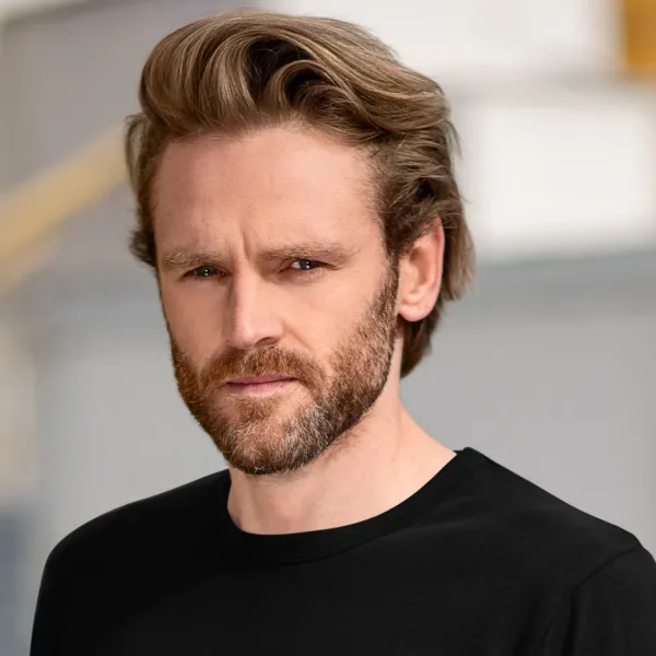 T-shirt a maniche lunghe da uomo resistente - Scollo tondo classico