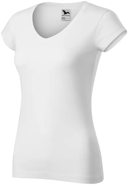 T-shirt donna slim fit con scollo a V - T-shirt da donna per tutti i giorni