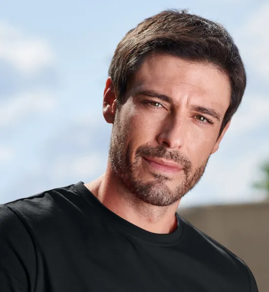 T-shirt semplice da uomo - Scollo tondo classico