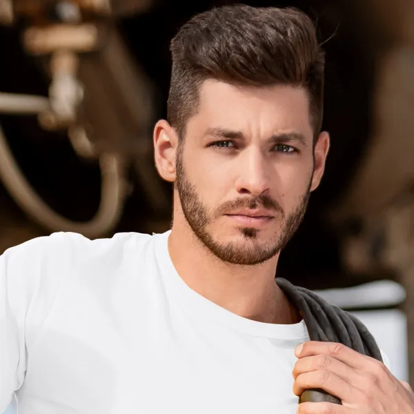 T-shirt da uomo resistente più pesante - Scollo tondo classico