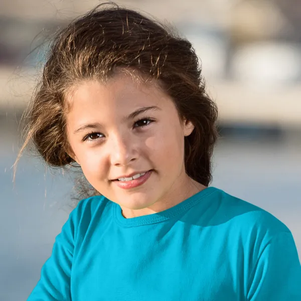 Maglietta a maniche lunghe per bambini - Scollo tondo classico