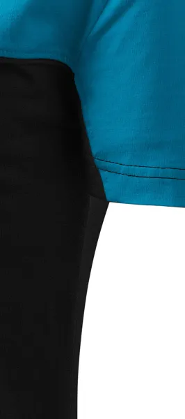 T-shirt in cotone bicolore - Tagliato con cuciture laterali