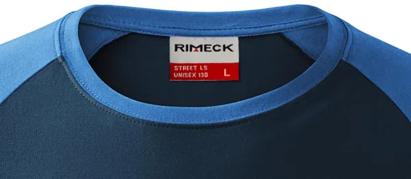 T-shirt da uomo a contrasto con maniche lunghe - Scollo tondo classico