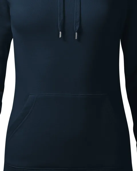 Felpa donna con cappuccio senza zip - Taglio affusolato con cuciture laterali