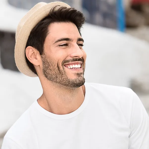 Maglietta a manica lunga da uomo - Scollo tondo classico