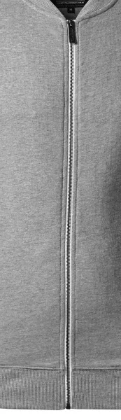 Felpa uomo con tasche nascoste - Cerniera in metallo bianco