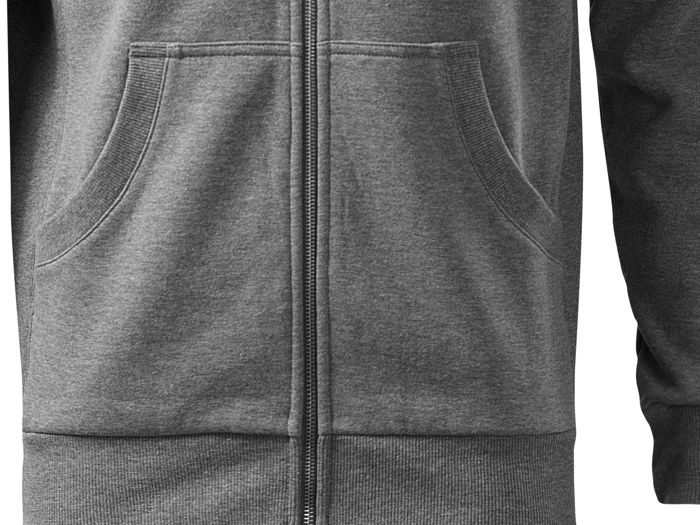 Felpa da uomo semplice senza cappuccio - Tasche a marsupio